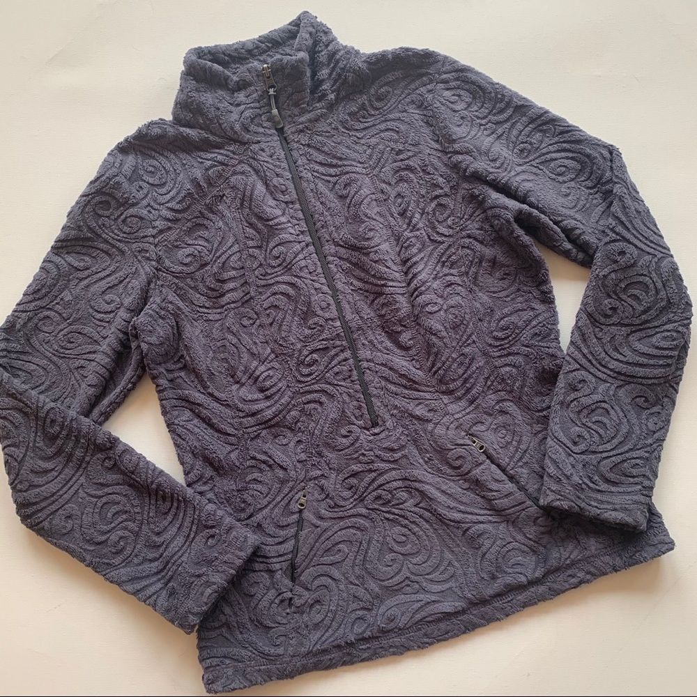 Athleta Gray Fleece half-zip sweatshirt size Small